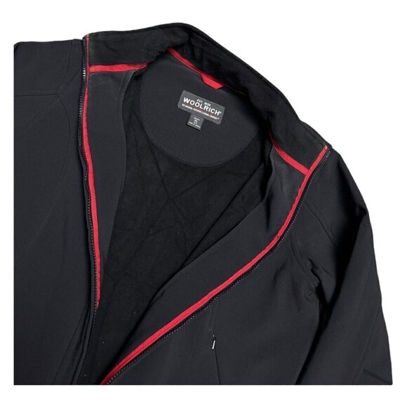 WOOLRICH Waterproof Cropped Shell Black Windbreaker Light Womens Jacket XL - Picture 3 of 6
